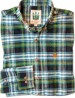 Green Mountain View Flannel Shirt - Men's