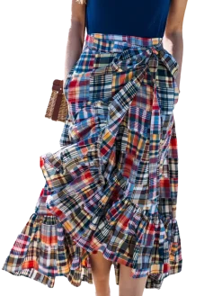 Jacqueline Patchwork Madras Skirt