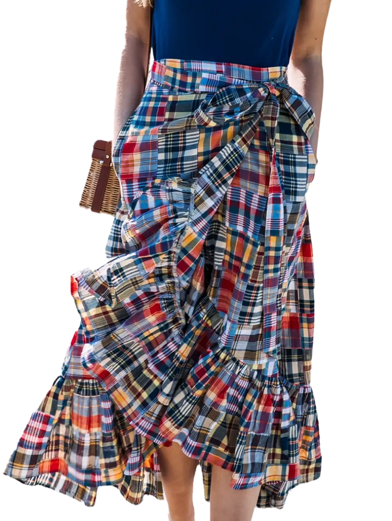 Jacqueline Patchwork Madras Skirt