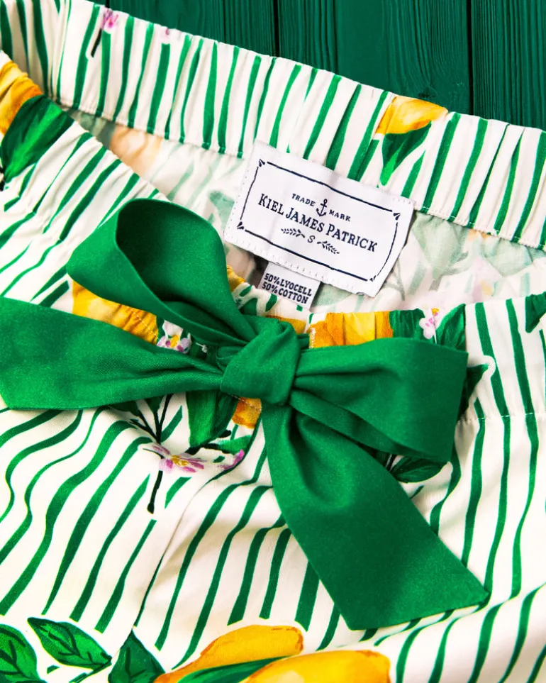 Lemon Grove Drawstring Shorts Pajama Set