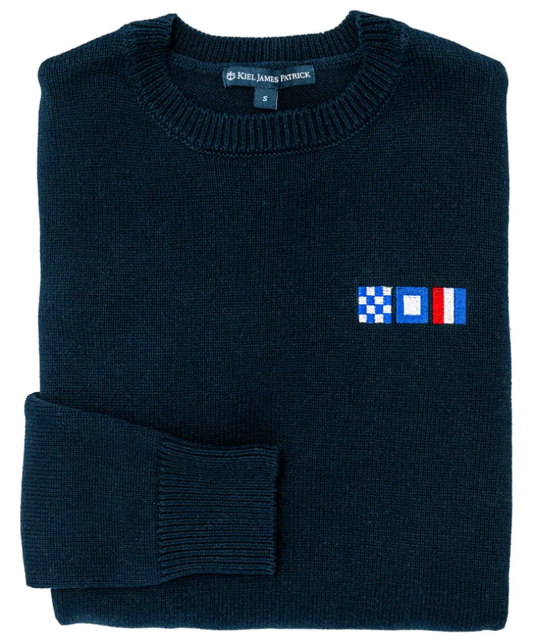 Nautical Flag Monogram Sweater- Men's
