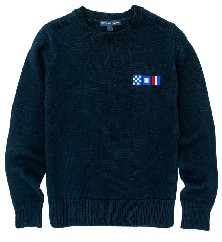 Nautical Flag Monogram Sweater- Men's