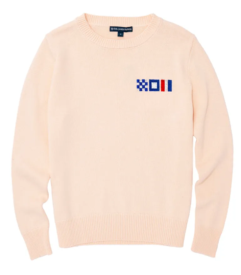 Nautical Flag Monogram Sweater- Men's