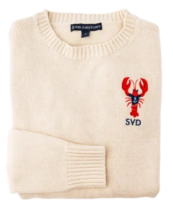 Nautical Lobster Monogram Sweater- Women's