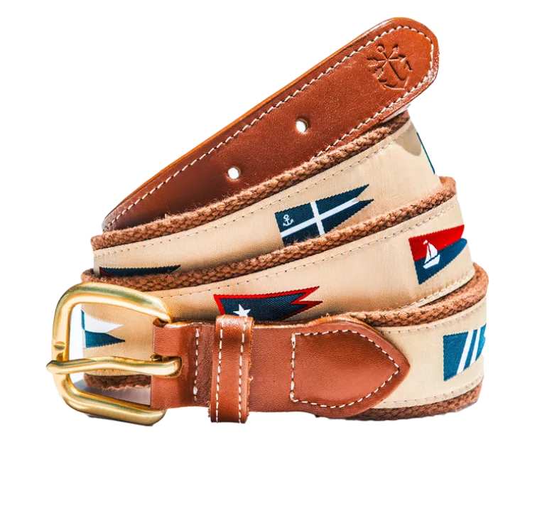 Nautical Pennant Flag Ribbon Belt