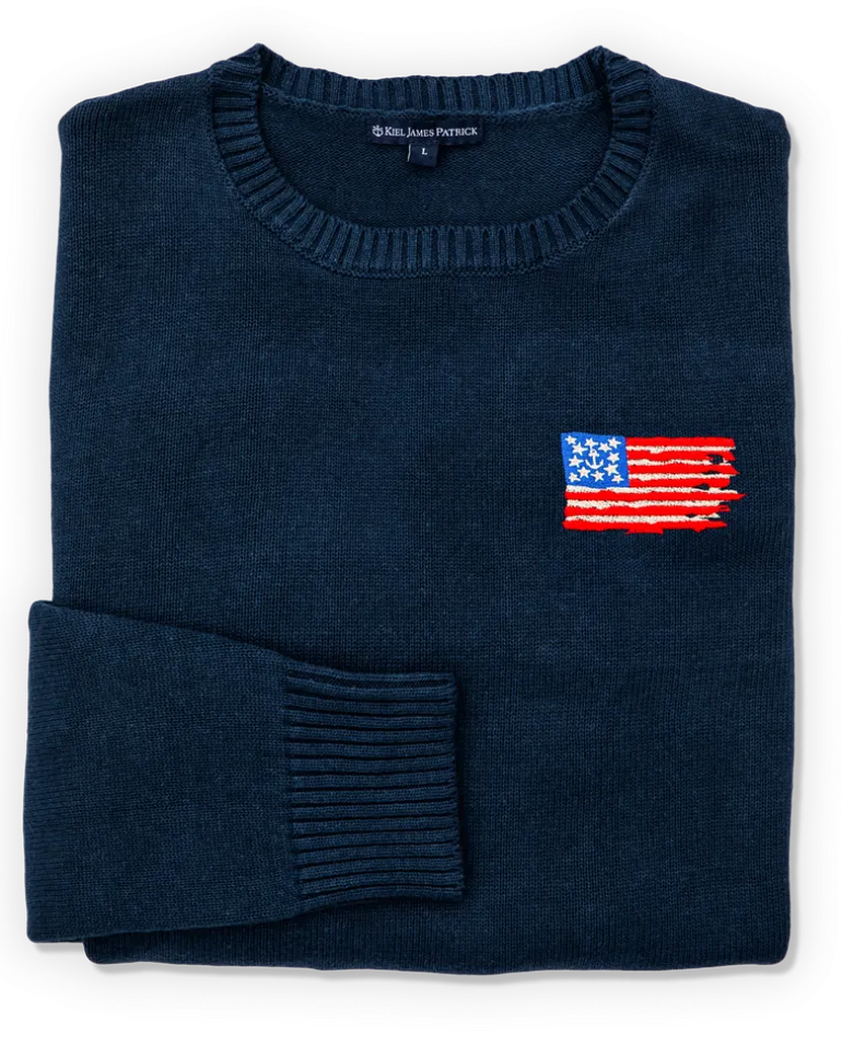Old Glory Embroidered Sweater (Women's)
