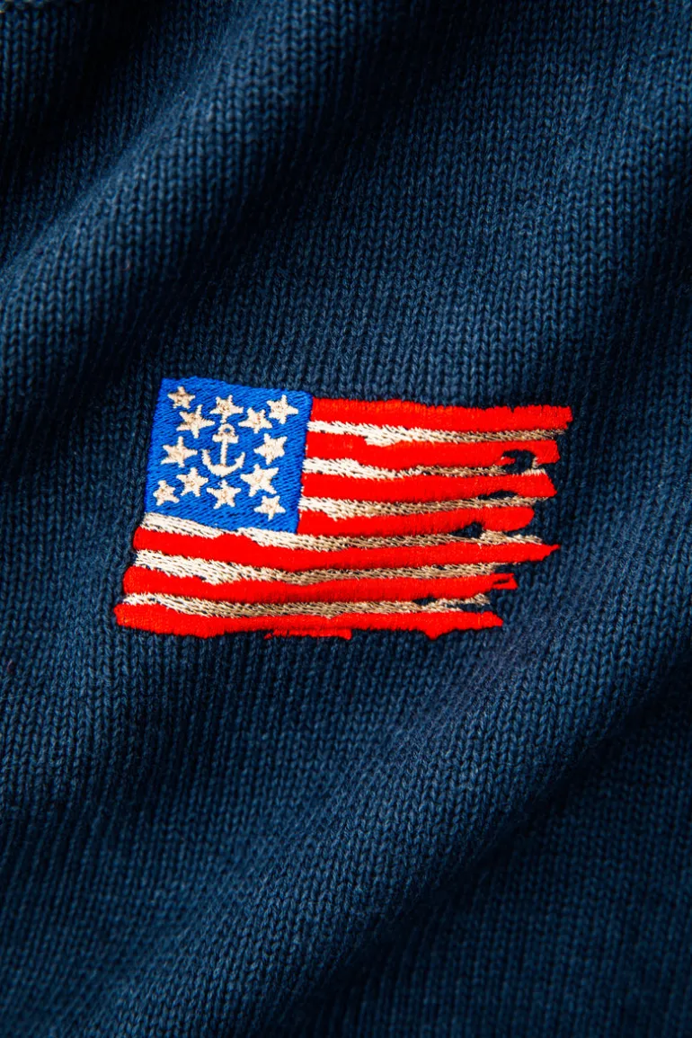 Old Glory Embroidered Sweater (Women's)
