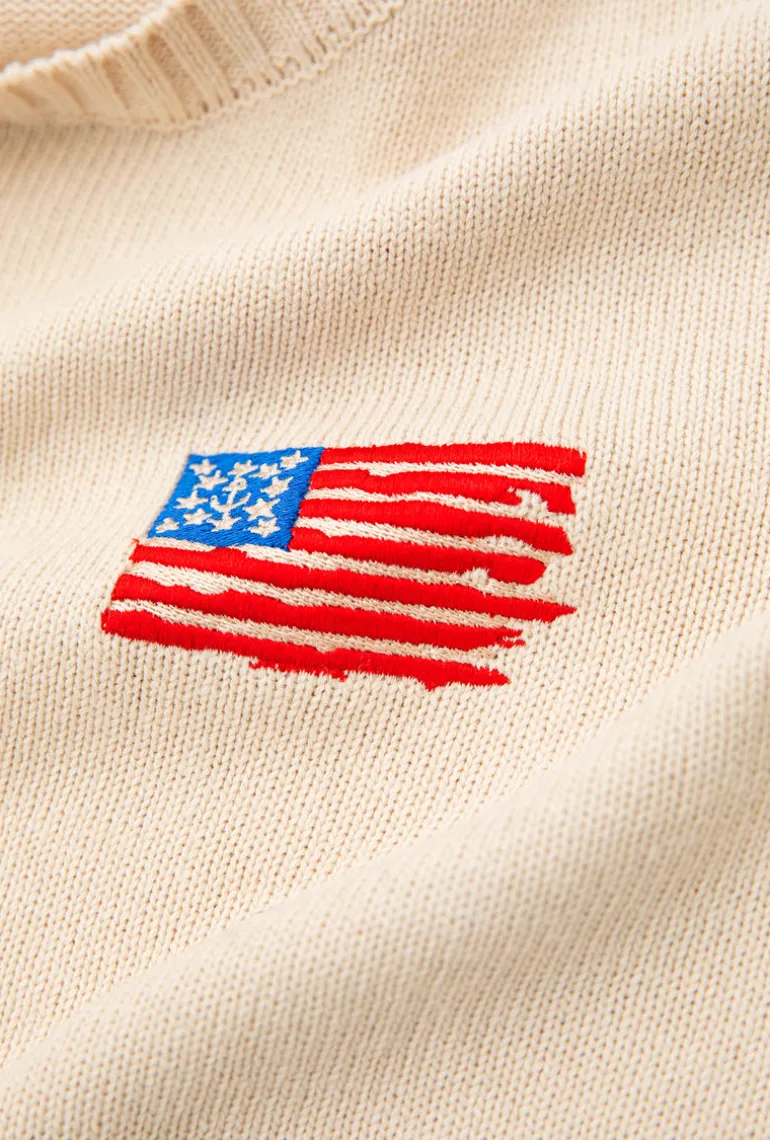 Old Glory Embroidered Sweater (Women's)