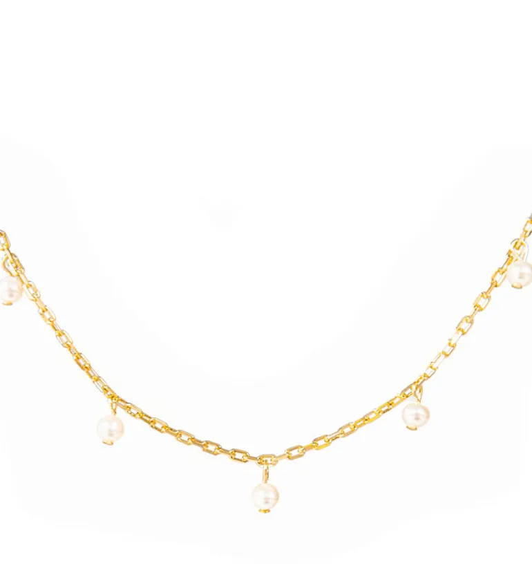 Pearl Drop Layering Necklace