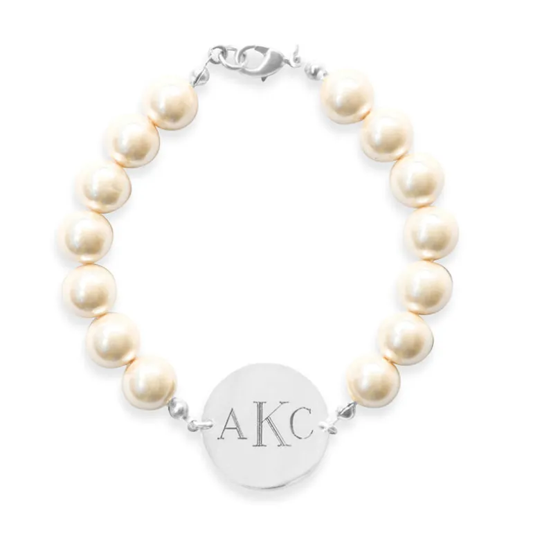 Pearl Monogram Bracelet
