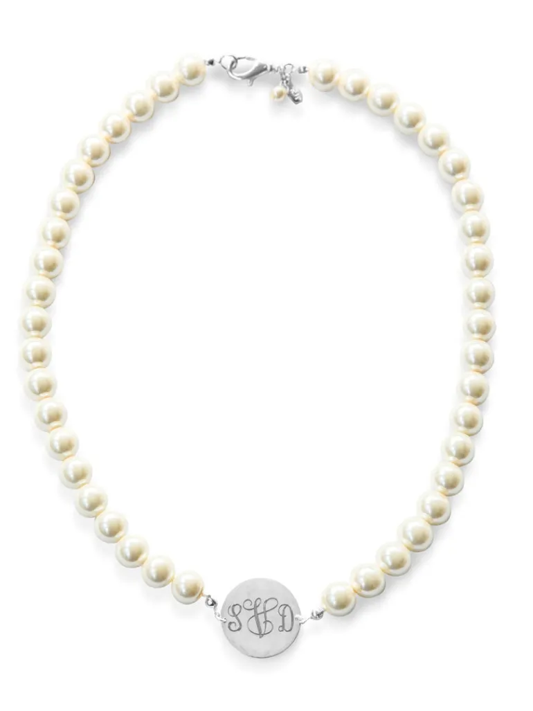 Pearl Monogram Necklace