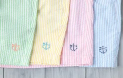 Sunset Sail Seersucker Drawstring Shorts