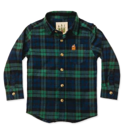 Under the Mistletoe Kids Flannel Shirt