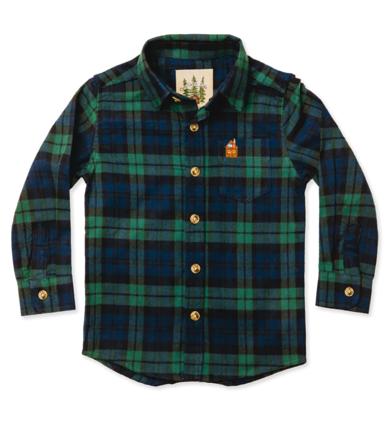 Under the Mistletoe Kids Flannel Shirt
